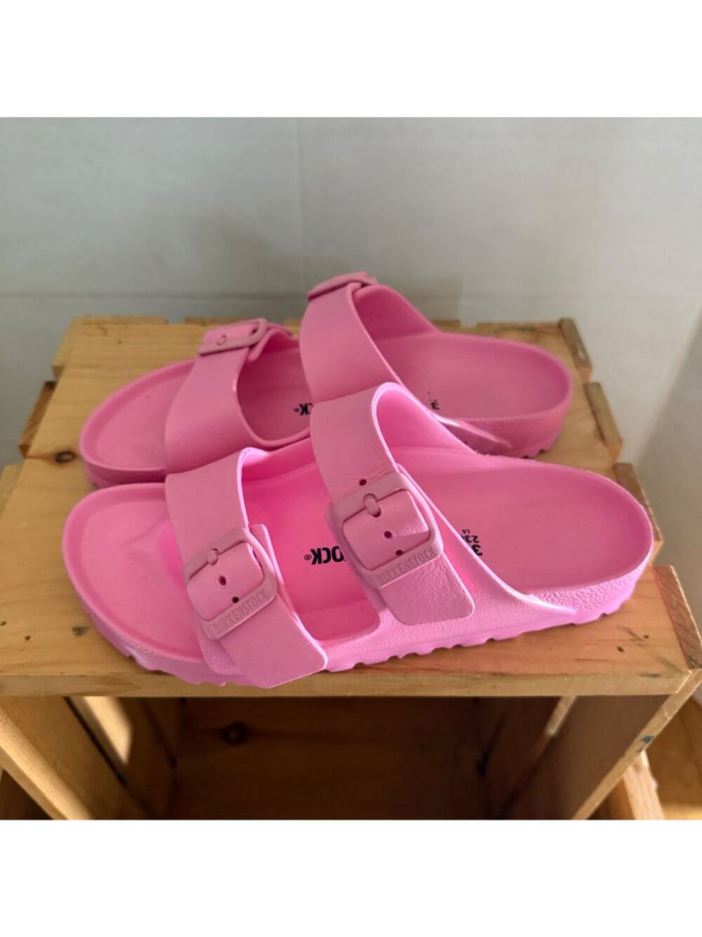 Birkenstock Womens Size 36 US 5-5.5 Pink Arizona EVA Waterproof Slide Sandals - Picture 7 of 9